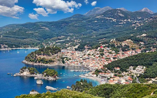 Aerial photo of the Epirus villages and towns