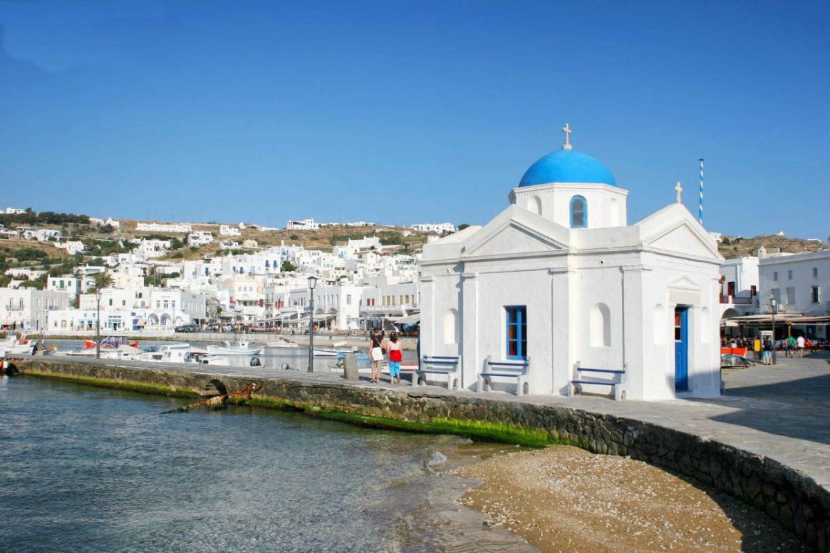 The chursh of Panagia Paraportiani in Mykonos Town